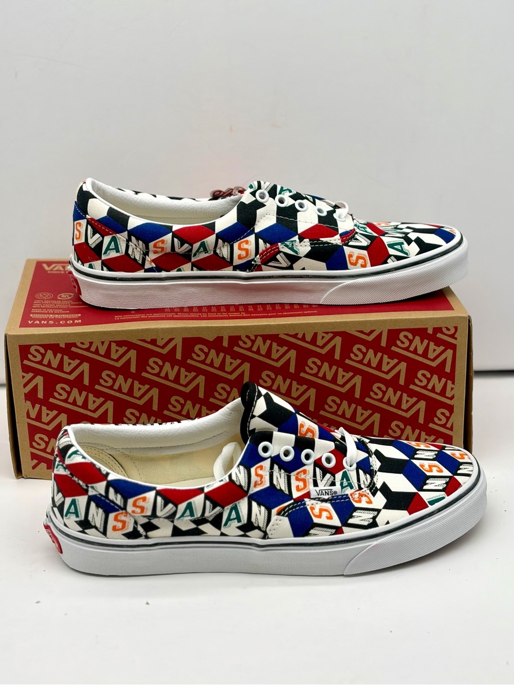 Vans Checkerboard Logo Lace-Up Sneakers Era
